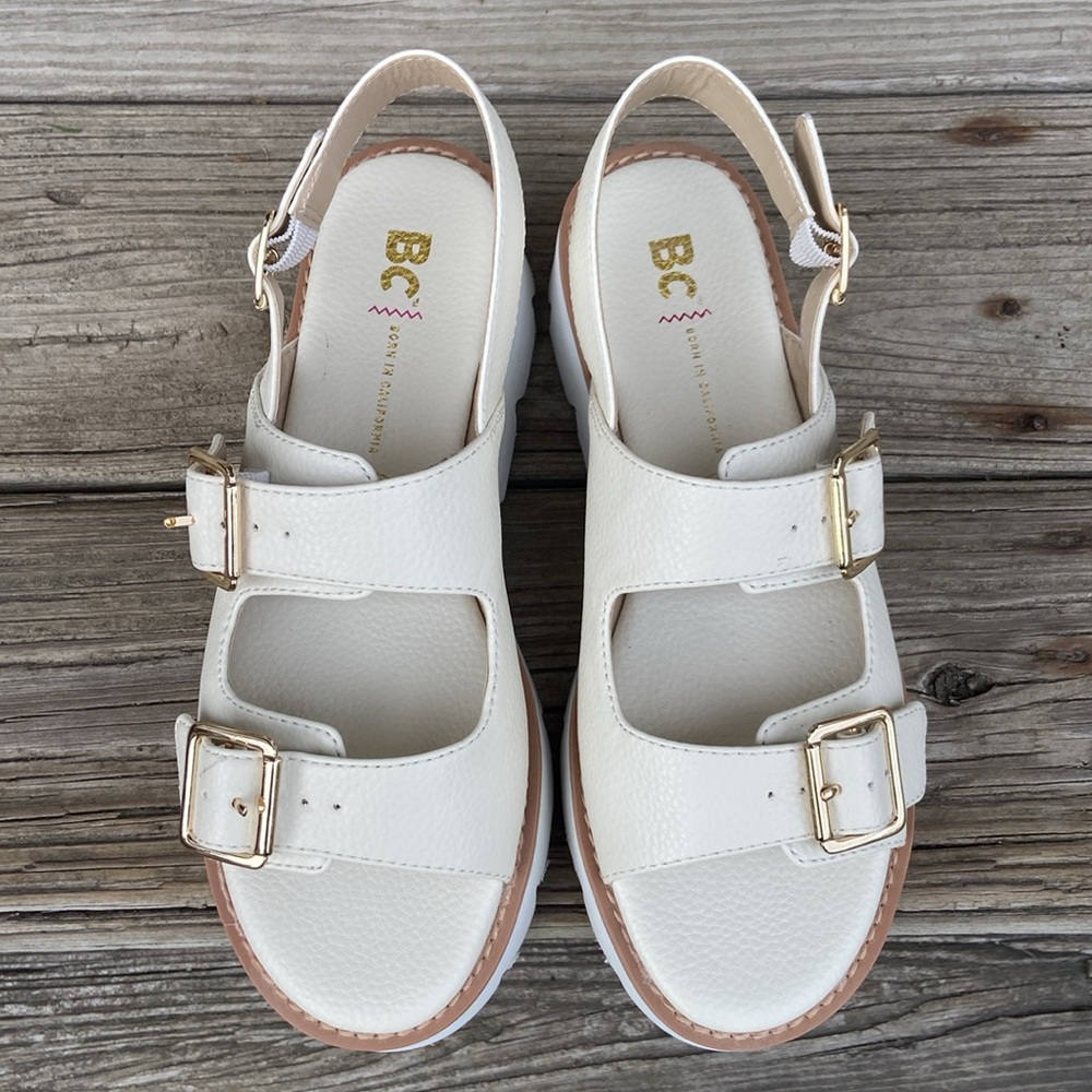 Anthropologie BC Footwear It's Happening Vegan Leather Sandal Women's Size 7.5 - Picture 7 of 14